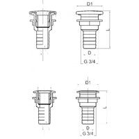 SFIATO INCASSO CURVO PG. Ø MM.19