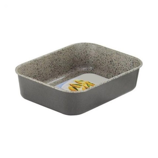 Trade Shop - Sfornatutto Alto Teglia 29x25xh6cm Grigio Pietra In Alluminio Antiaderente 036862m -