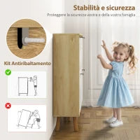 Scarpiera Slim Moderna con 4 Cassetti Ribaltabili per 20 Paia di Scarpe, 105x24x92.5 cm, Bianco