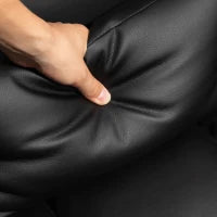 Sedia da Ufficio Ergonomica, altezza regolabile 48-56 cm, schienale inclinabile, poggiapiedi, Nero