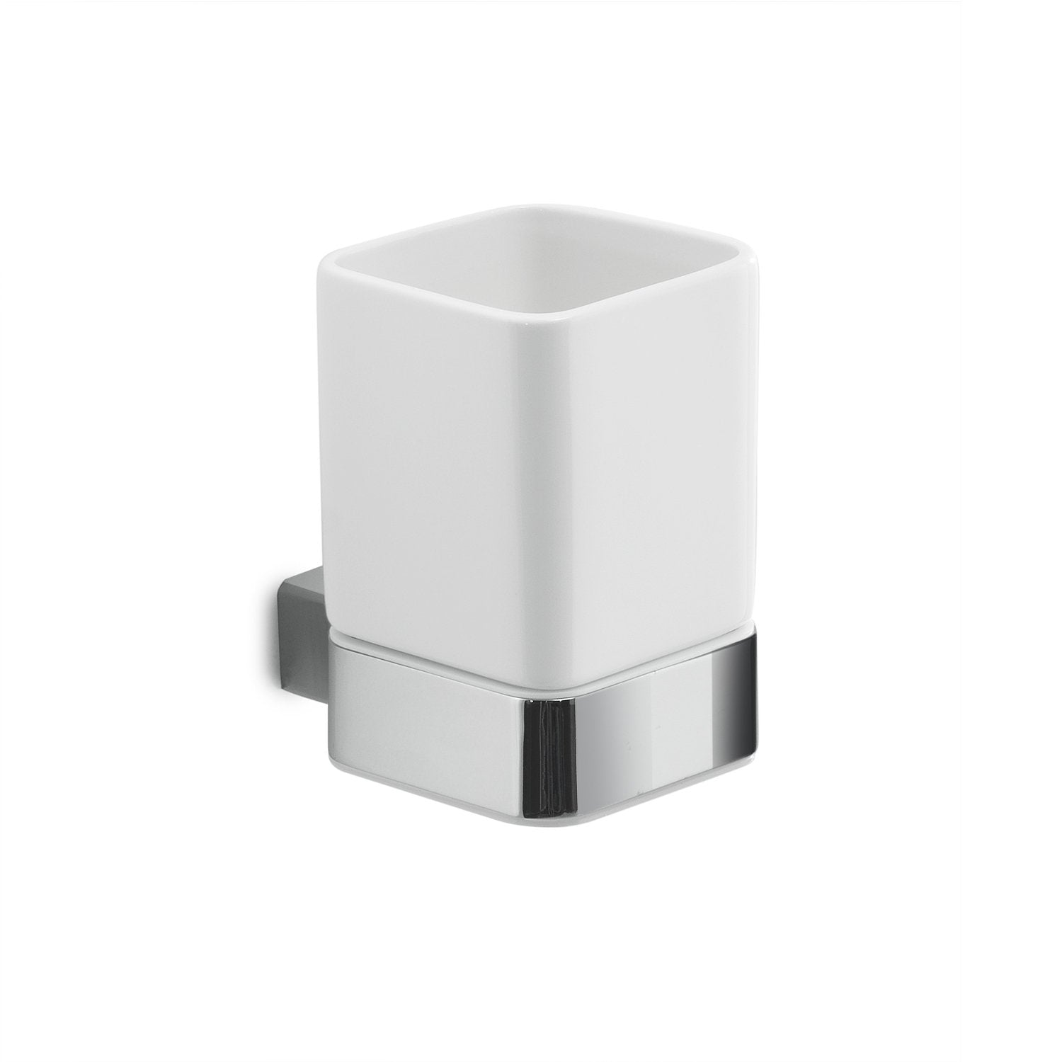 Portaspazzolini da muro in acciaio inox, alluminio e Cromall SG10 Gedy serie SPLUGA Cromato