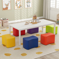 Set di sgabelli modulari per bambini 6 sgabelli a forma di farfalla con copertura, Sgabelli per camere dei bambini e asili-Sgabelli