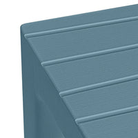 Sgabello bagno Lello multiuso turchese cobalto effetto legno