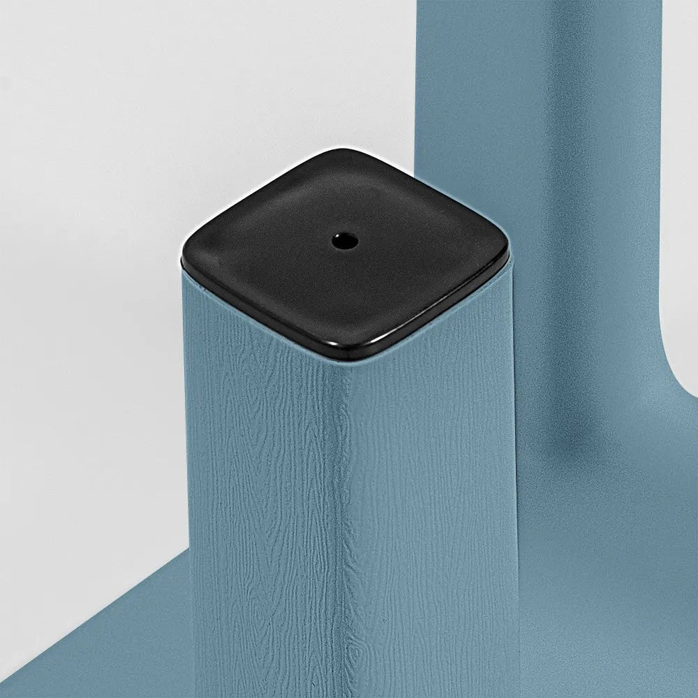 Sgabello bagno Lello multiuso turchese cobalto effetto legno