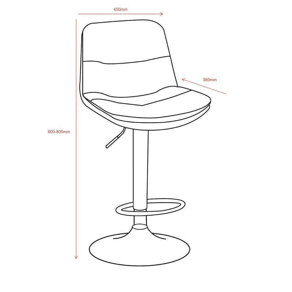 Sgabello ecopelle grigio Paco: stile e funzionalità per il tuo ambiente
