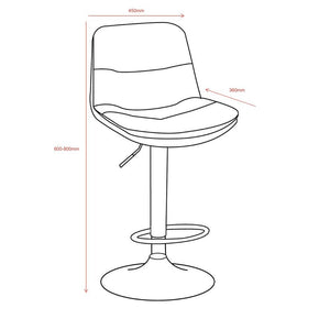 Sgabello ecopelle grigio Paco: stile e funzionalità per il tuo ambiente