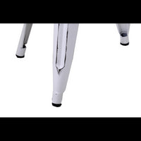 Sgabello ferro bristol bianco antico cm39x39h45