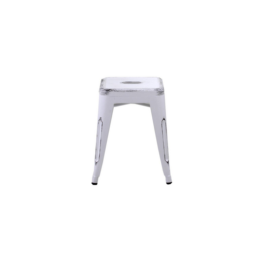 Sgabello ferro bristol bianco antico cm 39x39h45