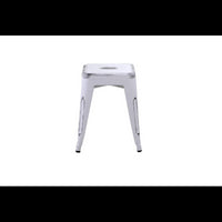 Sgabello ferro bristol bianco antico cm39x39h45