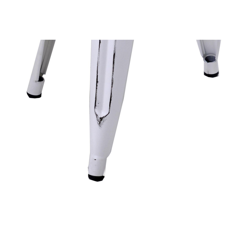 Sgabello ferro bristol bianco antico cm 39x39h45