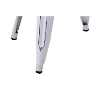 Sgabello ferro bristol bianco antico cm 39x39h45