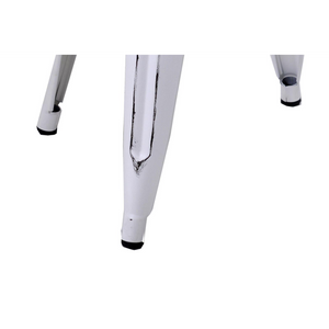 Sgabello ferro bristol bianco antico cm 39x39h45