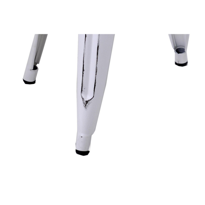 Sgabello ferro bristol bianco antico cm 39x39h45