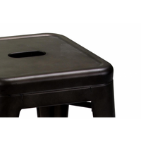 Sgabello ferro bristol marrone cm 39x39h45