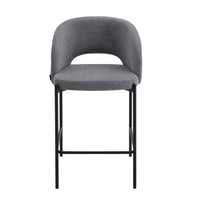 SGABELLO IMBOTTITO GRIGIO CLOTILDE