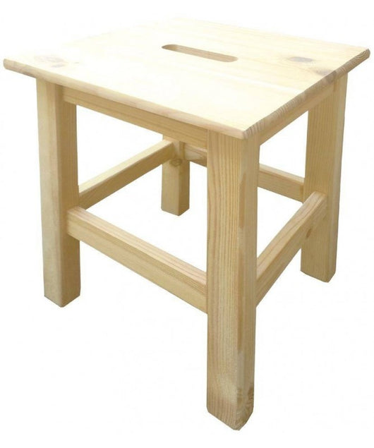 Sgabello in legno naturale