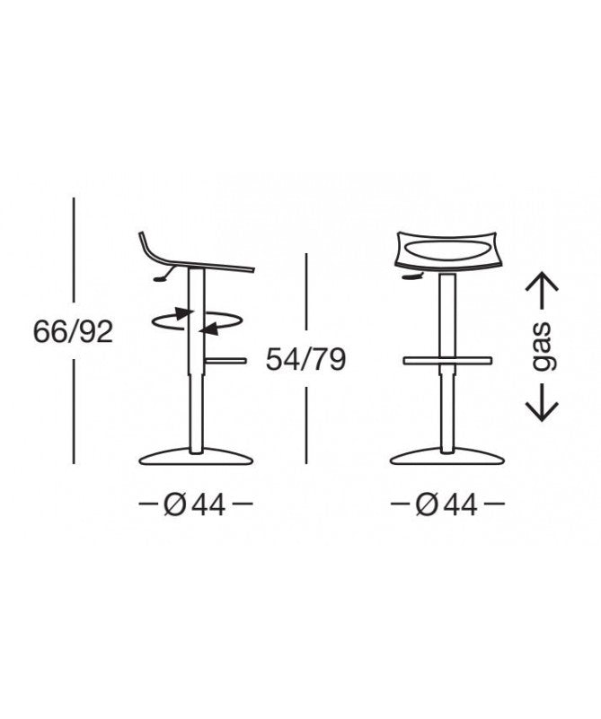 Sgabello in tecnopolimero Diavoletto Made in Italy SCAB DESIGN - Lino Art. 2220