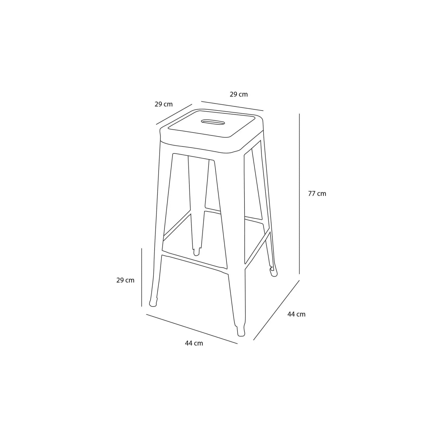 LÚZETE - SGABELLO JOSEPHINE BLU