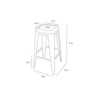 LÚZETE - SGABELLO JOSEPHINE BLU