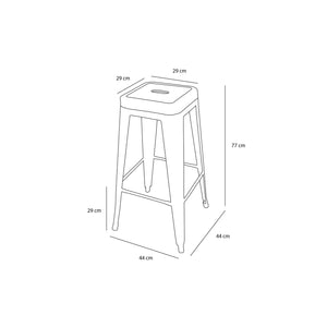 LÚZETE - SGABELLO JOSEPHINE BLU