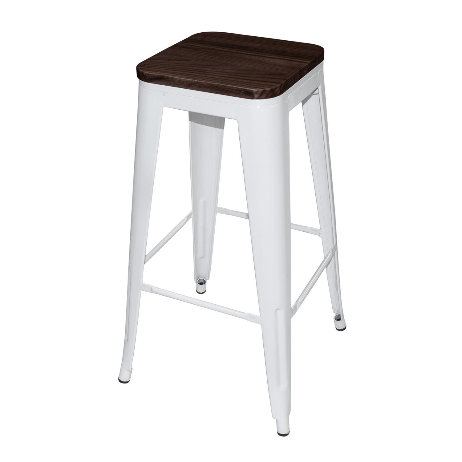 LÚZETE - SGABELLO JOSEPHINE IN LEGNO BIANCO