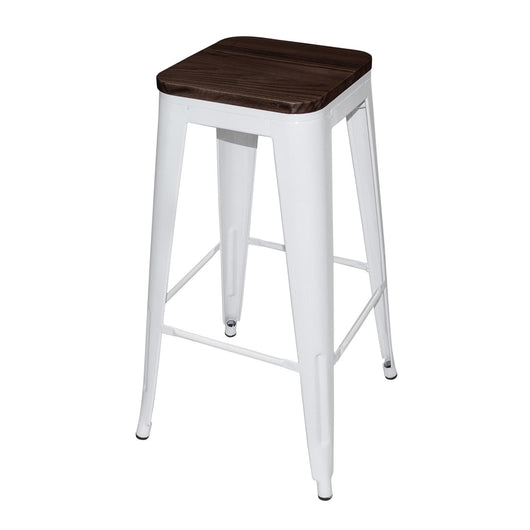 LÚZETE - SGABELLO JOSEPHINE IN LEGNO BIANCO