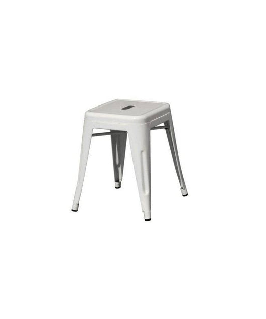 Set Di 4 Sgabelli Basso Impilabile Lamiera Silver Moia