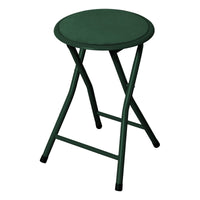 Sgabello Pieghevole Amanda In Velluto Verde Scuro Struttura Verde Scuro