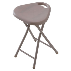 Sgabello pieghevole salvaspazio con seduta in abs e gambe in acciaio tortora