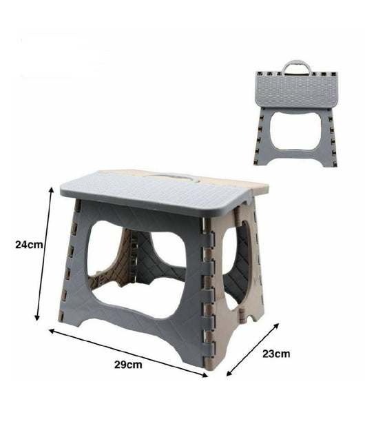 Sgabello Sedia Plastica Colorato Richiudibile Pieghevole Campeggio 29x24x23cm         