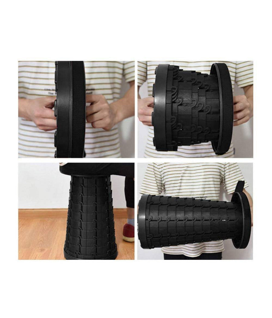 Sgabello Telescopico Pieghevole Sedia Da Pesca Portatile Compatta Sgabello         