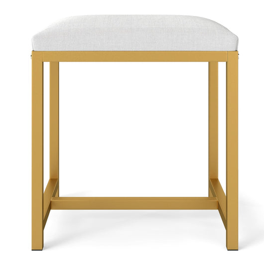 Sgabello vanity sedia trucco con cuscino morbido imbottito, Sgabello poggiapiedi compatto per camera-Sgabelli