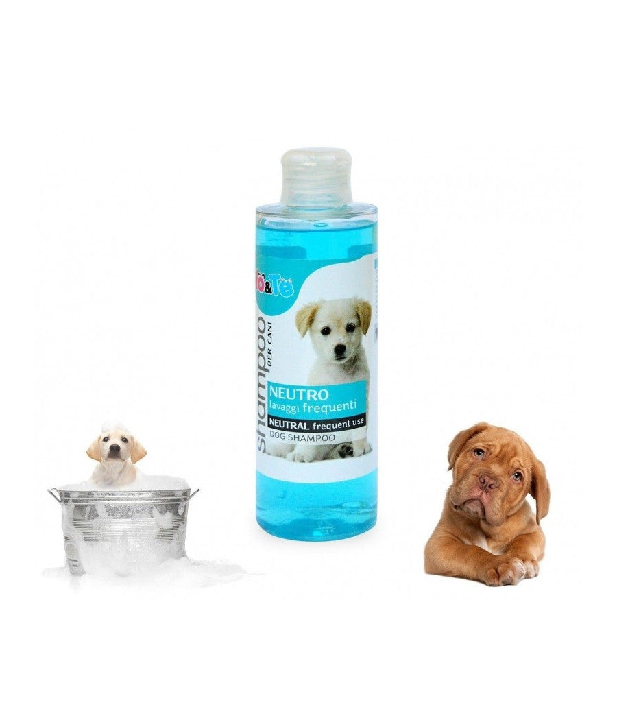 Shampoo Neutro Lavaggi Frequenti 200 Ml Aloe Vera Pantenolo Cani Pelo Morbido Toelettatura Made Italy         
