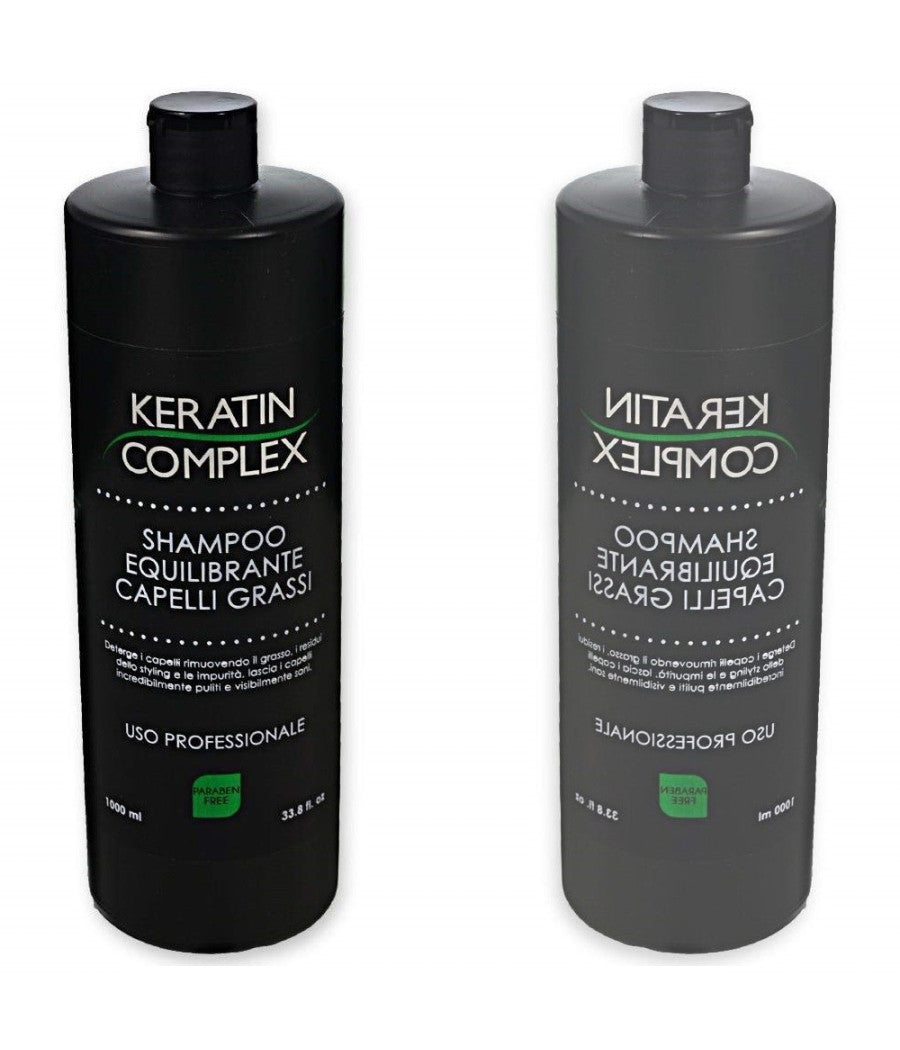 Shampoo Riequilibrante Per Capelli Grassi Professionale 1000ml Senza Parabeni         
