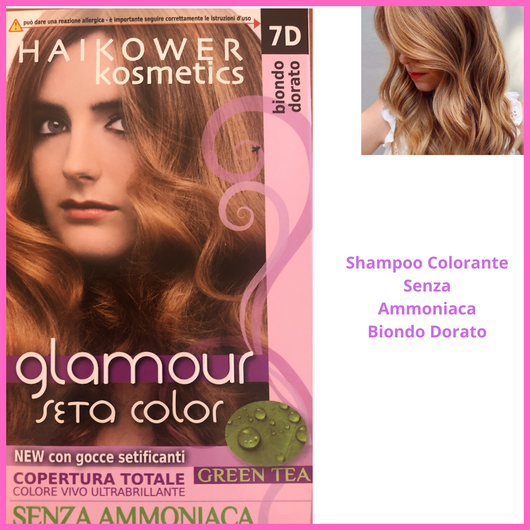 Shampoo colorante da donna colorazione per capelli senza ammoniaca biondo dorato con gocce setificanti colore vivo ultrabrillante