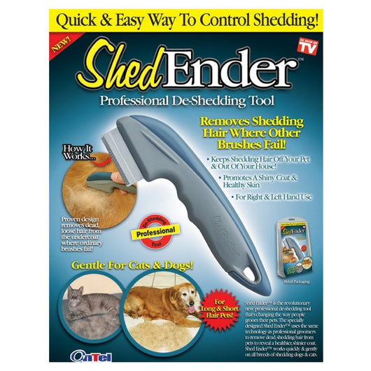 Trade Shop - Shed Ender Spazzola Per Cani Gatti Rimuovi Peli Pelo Morto Testina Fissa -