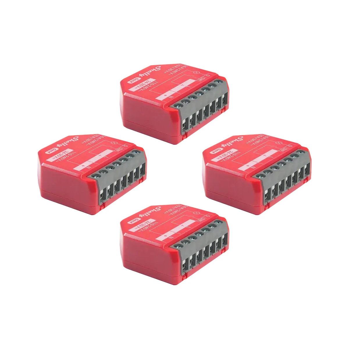 Shelly 1PM Gen4 confezione da 4