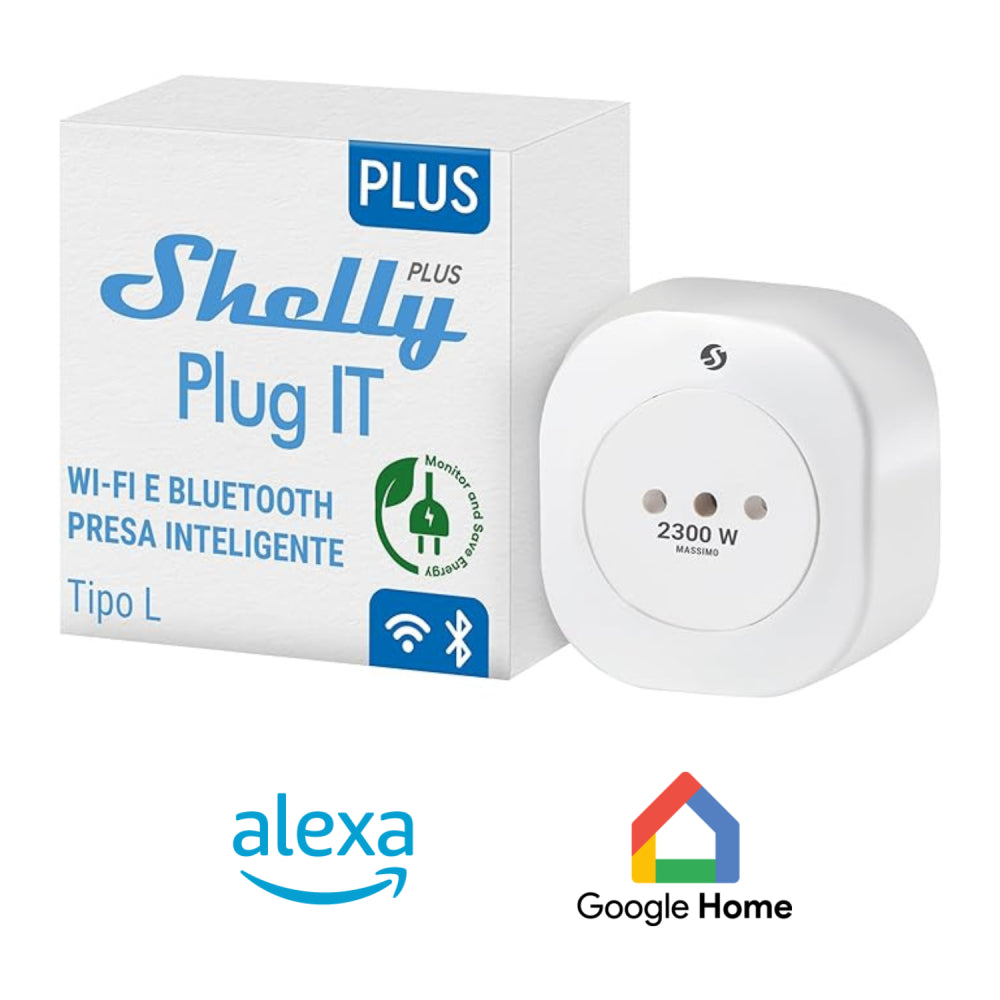 Shelly Plus Plug IT Presa intelligente Wifi colore Bianco