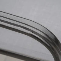 Set 4 Sedie da Giardino Impilabili e Salvaspazio con Braccioli in Metallo e Tessuto a Rete, Grigio