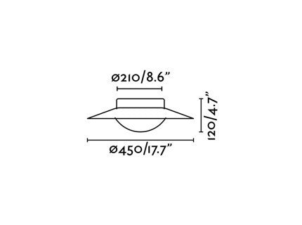 SIDE 450, Plafoniera a LED per Interni, Faro Barcelona