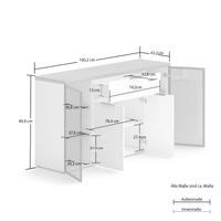 Sideboard con 4 ante e 1 cassetto IDEA K
