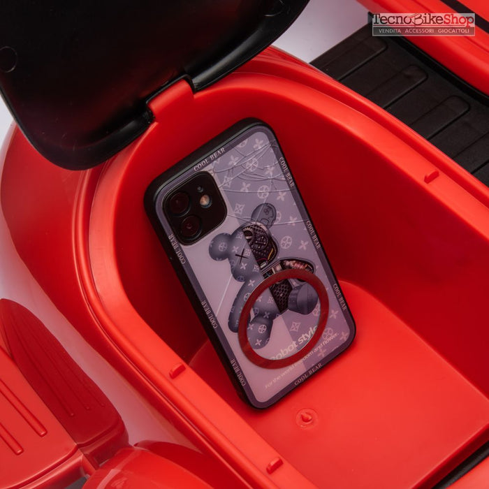 Moto Elettrica Per Bambini Vespa Sidecar Small 6V-Rosso