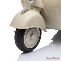 Moto Elettrica Per Bambini Vespa Sidecar Small 6V-Avorio