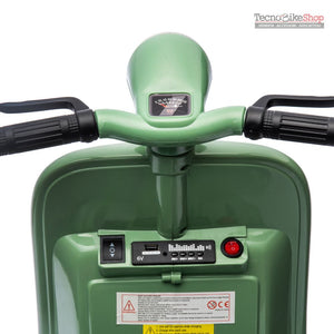 Moto Elettrica Per Bambini Vespa Sidecar Small 6V-Verde