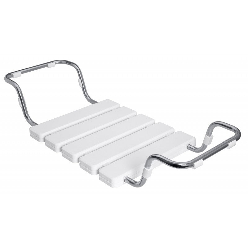 HELP Sedile Vasca Rimovibile e Regolabile 74x32x13cm in Acciaio Inox