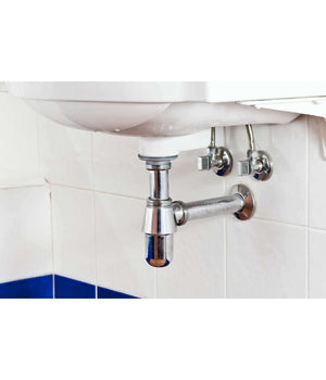 Sifone A Bottiglia Per Lavandino Lavabo Scarico 1" 1/4 Cromato Con Rosone 69373         