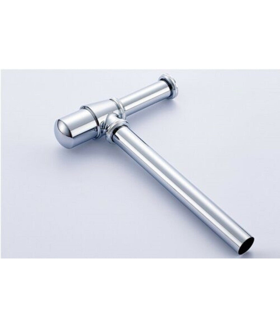 Sifone A Bottiglia Per Lavandino Lavabo Scarico 1" 1/4 Cromato Con Rosone 69373         