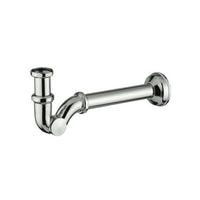 Sifone a S in ottone cromato 1"1/4 senza piletta – Soluzione resistente per lavabo