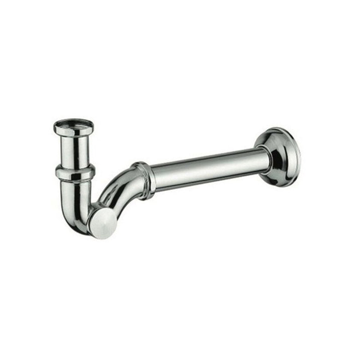 Sifone a S in ottone cromato 1"1/4 senza piletta – Soluzione resistente per lavabo