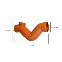 Sifone firenze orizzontale fognatura in pvc (1 Tappo) : Diametro - 100